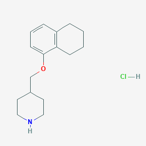 4-[(5,6,7,8-Tetrahydro-1-naphthalenyloxy)-methyl]piperidine HydrochlorideͼƬ