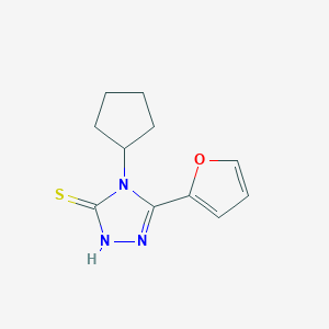 3H-1,2,4-Triazole-3-thione,4-cyclopentyl-5-(2-furanyl)-2,4-dihydro-ͼƬ