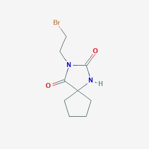 3-(2-Bromoethyl)-1,3-diazaspiro[4,4]nonane-2,4-dioneͼƬ