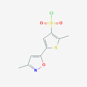 2-methyl-5-(3-methyl-5-isoxazolyl)-3-thiophenesulfonyl chlorideͼƬ