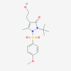 2-(tert-butyl)-4-(2-hydroxyethyl)-1-[(4-methoxyphenyl)sulfonyl]-5-methyl-1,2-dihydro-3H-pyrazol-3-oneͼƬ