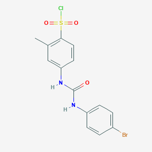 4-[3-(4-Bromophenyl)ureido]-2-methylbenzenesulfonyl chlorideͼƬ