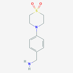 4-[4-(Aminomethyl)phenyl]-1lambda6-thiomorpholine-1,1-dioneͼƬ