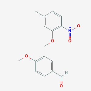 4-Methoxy-3-(5-methyl-2-nitro-phenoxymethyl)-benzaldehydeͼƬ