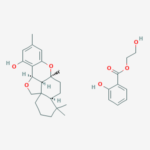 2-hydroxyethyl 2-hydroxybenzoate compound with(4aS,6aS,6a1S,11bR,13aR)-4,4,6a,9-tetramethyl-1,2,3,4,4a,5,6,6a,6a1,11b-decahydro-13H-benzo[a]furo[2,3,4-mn]xanthen-11-ol(11)ͼƬ