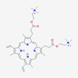 Ethanaminium,2,2'-((7,12-diethenyl-3,8,13,17-tetramethyl-21H,23H-porphine-2,18-diyl)bis((1-oxo-3,1-propanediyl)oxy))bis(N,N,N-trimethyl-ͼƬ