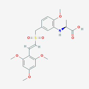 N-[2-Methoxy-5-[[[(1E)-2-(2,4,6-trimethoxyphenyl)ethenyl]sulfonyl]methyl]phenyl]-L-alanineͼƬ