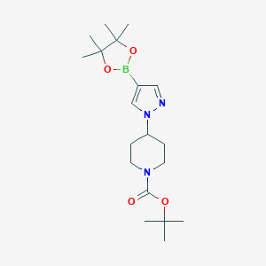 4-[4-(4,4,5,5-四甲基-1,3,2-二氧硼戊环
-2-基)吡唑-1-基]哌啶-1-甲酸叔丁酯图片