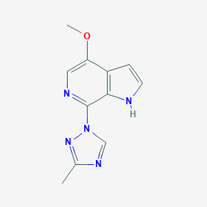 1H-PYRROLO[2,3-C]PYRIDINE,4-METHOXY-7-(3-METHYL-1H-1,2,4-TRIAZOL-1-YL)-图片