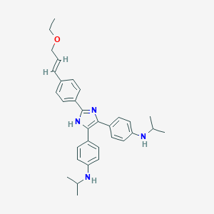 (E)-4,4'-(2-(4-(3-ethoxyprop-1-en-1-yl)phenyl)-1H-imidazole-4,5-diyl)bis(N-isopropylaniline)ͼƬ