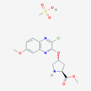 (2S,4R)-4-((3-Chloro-7-methoxyquinoxalin-2-yl)oxy)-2-(methoxycarbonyl)pyrrolidinium Methanesulfonate图片