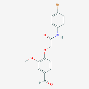 N-(4-Bromo-phenyl)-2-(4-formyl-2-methoxy-phenoxy)-acetamide图片