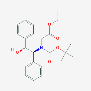 N-(tert-Butyloxycarbonyl)-N-[(1S,2R)-2-hydroxy-1,2-diphenylethyl]-glycine Ethyl EsterͼƬ