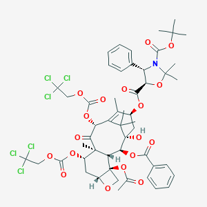 13-{[(3-N-Boc)-2,2-dimethyl-4S-phenyl-1,3-oxazolidin-5R-yl]formyl}-10-deacetyl-7,10-bis{[(2,2,2-trichloroethyl)oxy]carbonyl} Baccatin IIIͼƬ