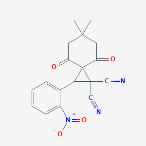 6,6-dimethyl-2-(2-nitrophenyl)-4,8-dioxospiro[2,5]octane-1,1-dicarbonitrileͼƬ