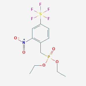 Diethyl(2-nitro-4-(pentafluorosulfanyl)benzyl phosphonateͼƬ