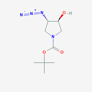 Trans-3-Azido-1-Boc-4-hydroxypyrrolidineͼƬ