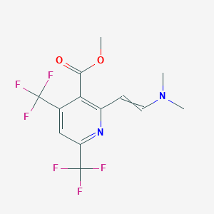 methyl 2-[(E)-2-(dimethylamino)ethenyl]-4,6-bis(trifluoromethyl)nicotinateͼƬ