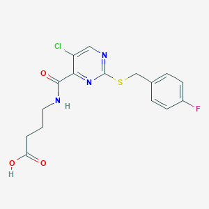 4-(5-Chloro-2-((4-fluorobenzyl)thio)pyrimidine-4-carboxamido)butanoic AcidͼƬ