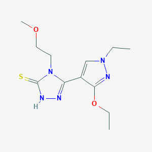 5-(3-Ethoxy-1-ethyl-1H-pyrazol-4-yl)-4-(2-methoxyethyl)-4H-1,2,4-triazole-3-thiolͼƬ