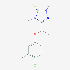 5-[1-(4-Chloro-3-methylphenoxy)ethyl]-4-methyl-4H-1,2,4-triazole-3-thiol图片