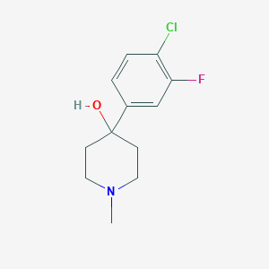 4-(4-Chloro-3-fluorophenyl)-4-hydroxy-1-methylpiperidineͼƬ
