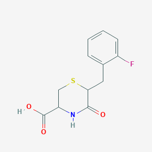 6-[(2-Fluorophenyl)methyl]-5-oxothiomorpholine-3-carboxylic AcidͼƬ