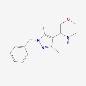 3-(1-benzyl-3,5-dimethyl-1H-pyrazol-4-yl)morpholineͼƬ