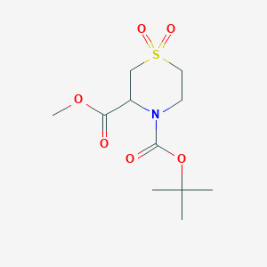 4-tert-Butyl 3-methyl 1,1-dioxo-1lambda6-thiomorpholine-3,4-dicarboxylateͼƬ