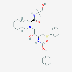 (3S,4aS,8aS)-Decahydro-N-(2-hydroxy-1,1-dimethylethyl)-2-[(2R,3R)-2-hydroxy-3-carbobenzyloxyamino-4-phenylthiobutyl]-3-isoquinolinecarboxamide图片