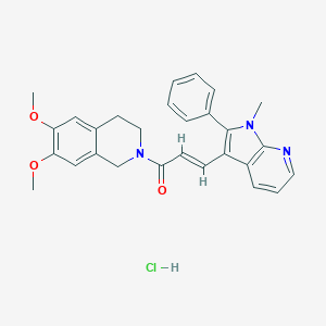 1,2,3,4-Tetrahydro-6,7-dimethoxy-2-[(2E)-3-(1-methyl-2-phenyl-1H-pyrrolo[2,3-b]pyridin-3-yl)-1-oxo-2-propenyl]-isoquinoline MonohydrochlorideͼƬ