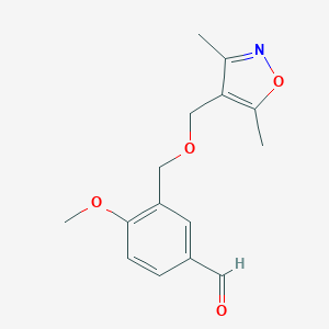 3-{[(3,5-Dimethylisoxazol-4-yl)methoxy]methyl}-4-methoxybenzaldehydeͼƬ