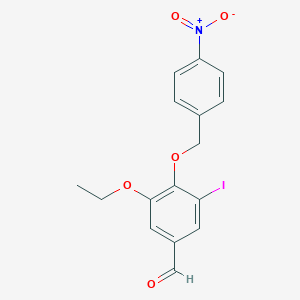 3-ethoxy-5-iodo-4-[(4-nitrophenyl)methoxy]benzaldehyde图片