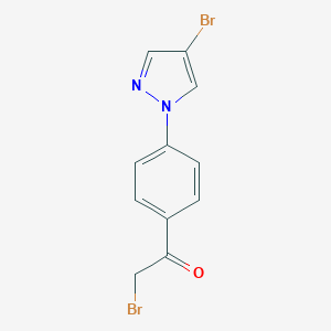 2-Bromo-1-[4-(4-bromo-1H-pyrazol-1-yl)phenyl]ethanoneͼƬ