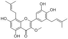 5,7,3',4'-Tetrahydroxy-3-methoxy-8,5'-diprenylflavoneͼƬ