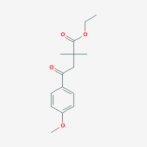 Ethyl 2,2-dimethyl-4-(4-methoxyphenyl)-4-oxobutyrate图片