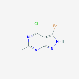 3-Bromo-4-Chloro-6-Methyl-1h-Pyrazolo[3,4-D]PyrimidineͼƬ