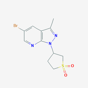 3-{5-Bromo-3-methyl-1H-pyrazolo[3,4-b]pyridin-1-yl}-1lambda6-thiolane-1,1-dioneͼƬ