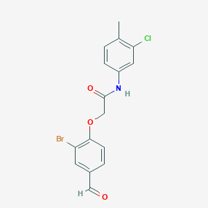 2-(2-bromo-4-formylphenoxy)-N-(3-chloro-4-methylphenyl)acetamideͼƬ