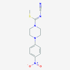 Methyl N-cyano-4-(4-nitrophenyl)tetrahydro-1(2H)-pyrazinecarbimidothioateͼƬ