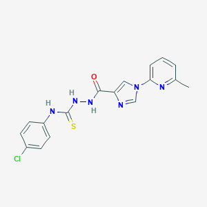 N-(4-Chlorophenyl)-2-{[1-(6-methyl-2-pyridinyl)-1H-imidazol-4-yl]carbonyl}-1-hydrazinecarbothioamideͼƬ