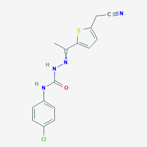 N-(4-Chlorophenyl)-2-{1-[5-(cyanomethyl)-2-thienyl]ethylidene}-1-hydrazinecarboxamideͼƬ