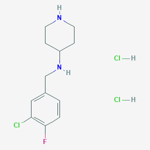 N-(3-Chloro-4-fluorobenzyl)piperidin-4-amine dihydrochlorideͼƬ