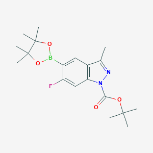 tert-Butyl 6-fluoro-3-methyl-5-(4,4,5,5-tetramethyl-1,3,2-dioxaborolan-2-yl)-1H-indazole-1-carboxylateͼƬ