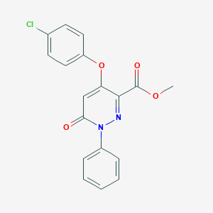 Methyl 4-(4-chlorophenoxy)-6-oxo-1-phenyl-1,6-dihydro-3-pyridazinecarboxylateͼƬ