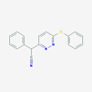 2-Phenyl-2-[6-(phenylsulfanyl)-3-pyridazinyl]acetonitrileͼƬ