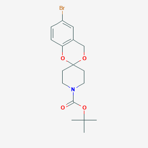 tert-Butyl 6-bromo-4H-spiro[benzo[d][1,3]dioxine-2,4'-piperidine]-1'-carboxylateͼƬ