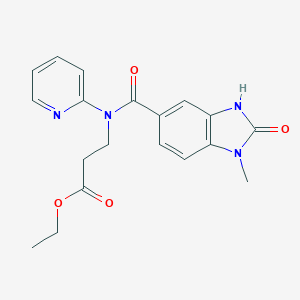 Ethyl 3-(1-Methyl-2-oxo-N-(pyridin-2-yl)-2,3-dihydro-1H-benzo[d]imidazole-5-carboxamido)propanoate图片