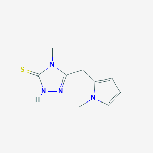 4-methyl-5-[(1-methyl-1H-pyrrol-2-yl)methyl]-4H-1,2,4-triazole-3-thiolͼƬ