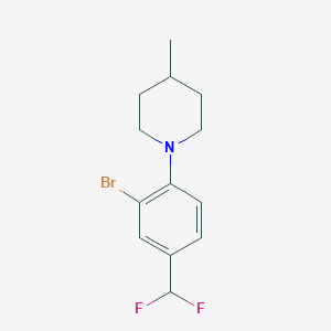 1-(2-Bromo-4-(difluoromethyl)phenyl)-4-methylpiperidineͼƬ